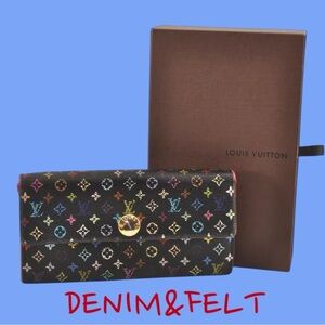 Louis Vuitton Monogram Multicolor Portefeuille Sarah Long Wallet w/Box |PRELOVED